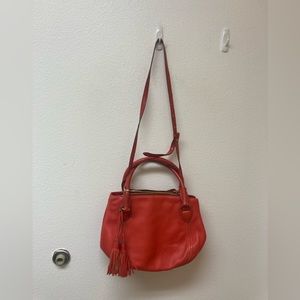 J. CREW Leather Tassle Shoulder Bag